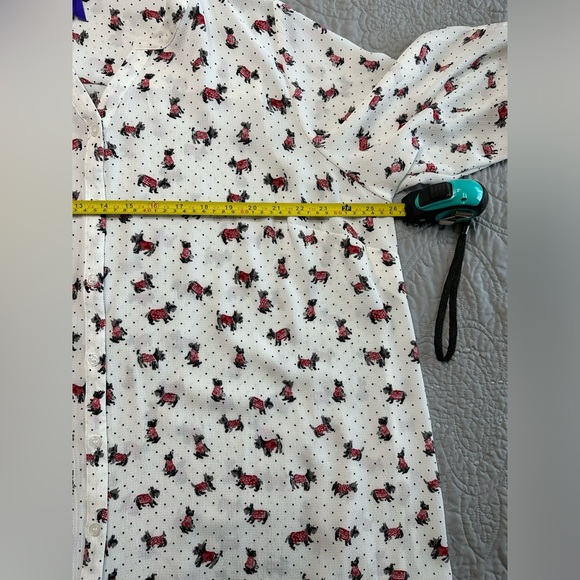 Catherines Women’s Petite Plus Size Scottie Dog Blouse Size 1X WP 18/20WP - Picture 3 of 8